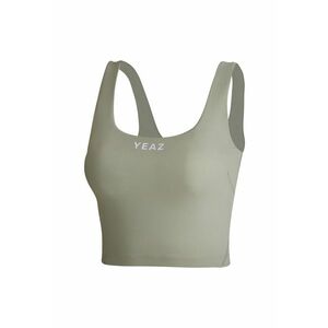 Top crop cu burete detasabil - Verde imagine