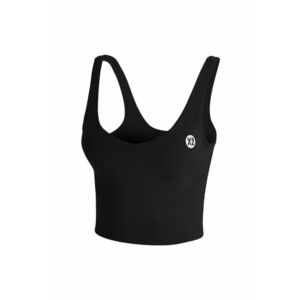 Top crop cu burete detasabil - Negru imagine