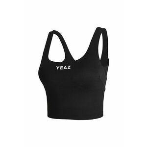 Top crop cu burete detasabil - Negru imagine