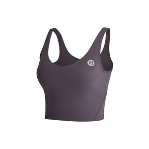Top crop cu burete detasabil - Violet imagine