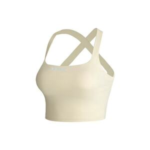 Top crop cu logo - Galben imagine