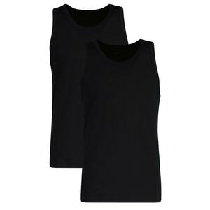 Set de top-uri cu decolteu rotund - 2 piese - Negru imagine