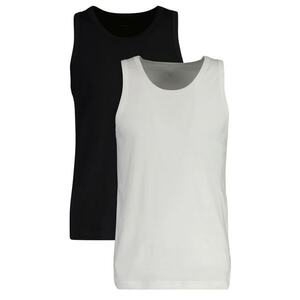 Set de top-uri cu decolteu rotund - 2 piese - Alb/Negru imagine