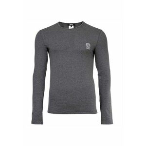 Bluza cu decolteu la baza gatului si logo - Gri inchis imagine