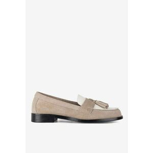 Mocasini dama 5906751018958 - Piele intoarsa - Bej - Bej imagine