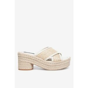 Papuci dama 5905588563549 - Textil - Bej - Bej imagine