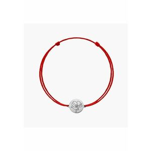 Bratara snur din aur alb Birth Flower - August Poppy imagine