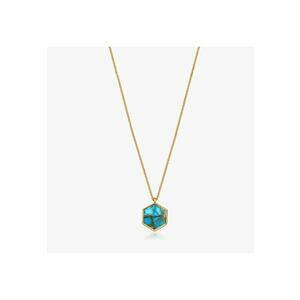 Colier din argint Golden Charlotte - Turcoaz Blue Copper imagine