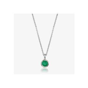 Colier din argint Birthstone May - Onix Verde imagine