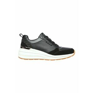 Pantofi sport wedge de piele ecologica Billion-Subtle Spots - Negru stins imagine