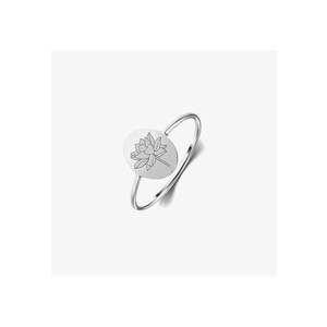 Inel din argint Birth Flower - July Lotus imagine
