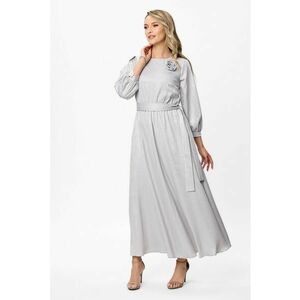Rochie cu maneci lungi Chiara - Gri deschis imagine