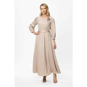 Rochie cu maneci lungi Chiara - Bej deschis imagine