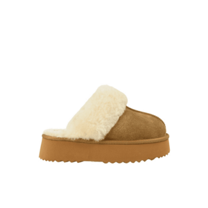 Papuci sport - dama - D113-11 - camel - piele intoarsa - Maro camel imagine