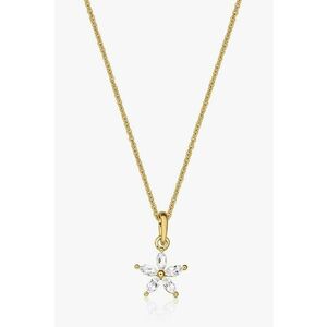 Colier placat cu aur de 14K si decorat cu cristale zirconia - Auriu imagine