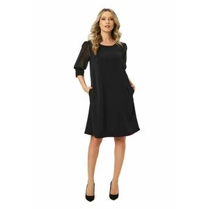 Rochie scurta cu buzunare laterale - Negru imagine