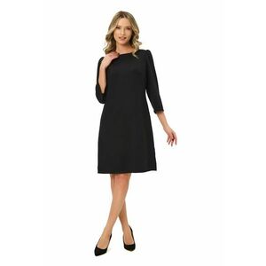 Rochie midi dreapta - Negru imagine