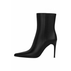 Botine din piele - Negru imagine