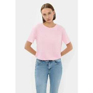 Tricou uni cu decolteu rotund imagine