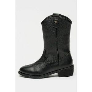 Ghete cowboy de piele - Negru imagine