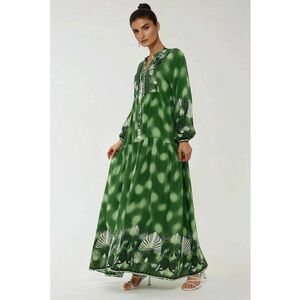 Rochie maxi - verde - viscoza imagine