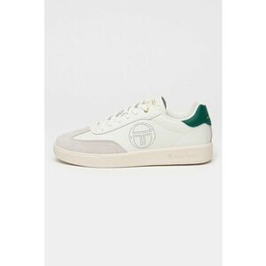 Pantofi sport din piele cu garnituri din piele intoarsa Taormina - Alb optic/Verde aquamarin imagine