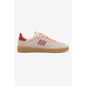 Pantofi sport din piele intoarsa cu detalii constrastante - Visiniu/Roz pal imagine
