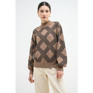Pulover cu model Lanny - Negru/Maro imagine