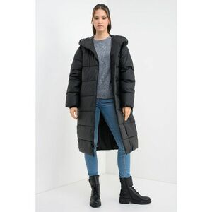 Geaca lunga cu vatelina - Negru imagine