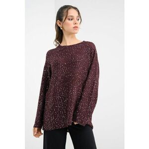 Pulover lejer cu paiete Leilani - Violet/Argintiu imagine
