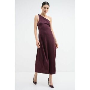 Rochie cu decolteu pe un umar Mollie - Violet tyrian imagine