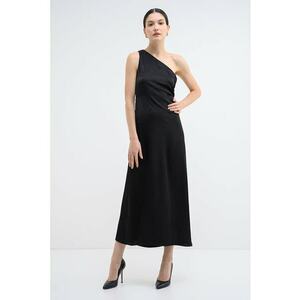 Rochie cu decolteu pe un umar Mollie - Negru imagine