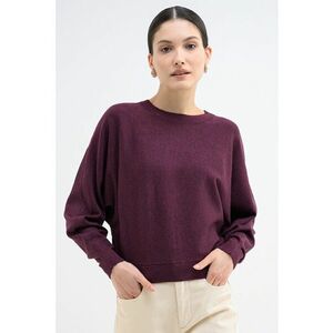 Pulover cu insertii de lurex Happy - Violet tyrian imagine