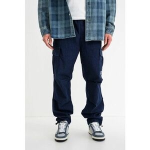 Pantaloni cargo relaxed fit cu snururi Gadic - Albastru inchis imagine