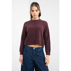 Pulover cu maneci cazute - Violet melange imagine