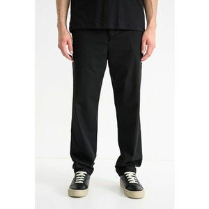 Pantaloni uni din amestec de lana - Negru imagine