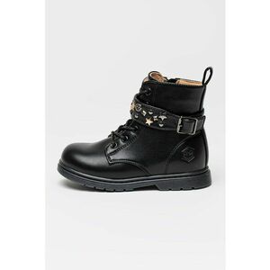 Botine de piele cu aplicatii stea Elmy - Negru imagine