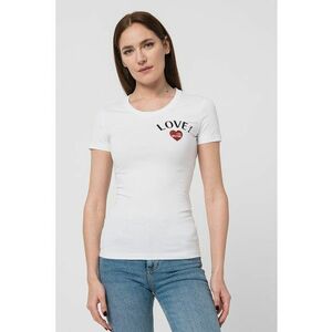 Tricou slim fit cu imprimeu logo - Alb imagine
