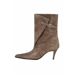 Botine din piele intoarsa cu toc kitten - Grej imagine