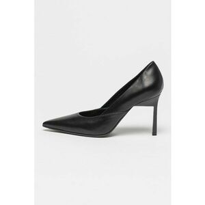 Pantofi de piele cu varf ascutit - Negru imagine