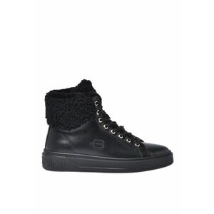 Pantofi sport din piele cu logo - Negru imagine