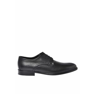 Pantofi din piele cu model texturat - Negru imagine