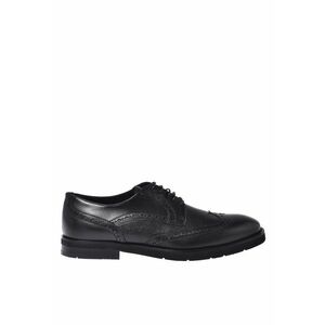 Pantofi derby din piele cu sireturi - Negru imagine