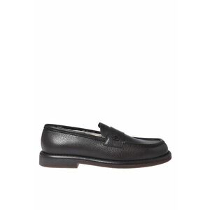 Pantofi loafer din piele intoarsa cu captuseala din lana de miel - Maro inchis imagine