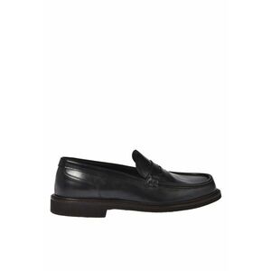 Pantofi loafer din piele cu logo - Negru imagine