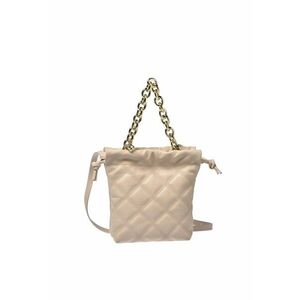 Geanta crossbody din piele cu bareta din lant - Alb fildes imagine