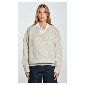 Pulover oversize cu decolteu in V Violina 801 imagine