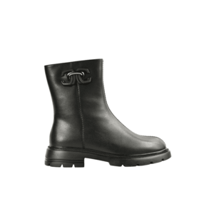 Ghete casual - dama - DL70038A negru - piele naturala - cu toc - Negru imagine