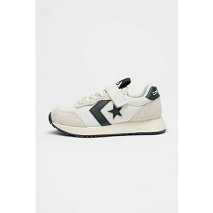 Pantofi sport cu garnituri de piele intoarsa Omega - Negru stins/Alb murdar imagine