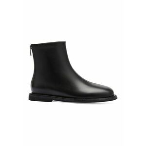 Ghete de piele cu fermoar - Negru imagine